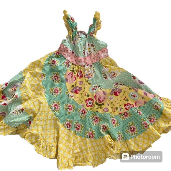Jelly The Pug Spring Easter Girls Twirl Dress Size 5 Adorable - Picture 5 of 10